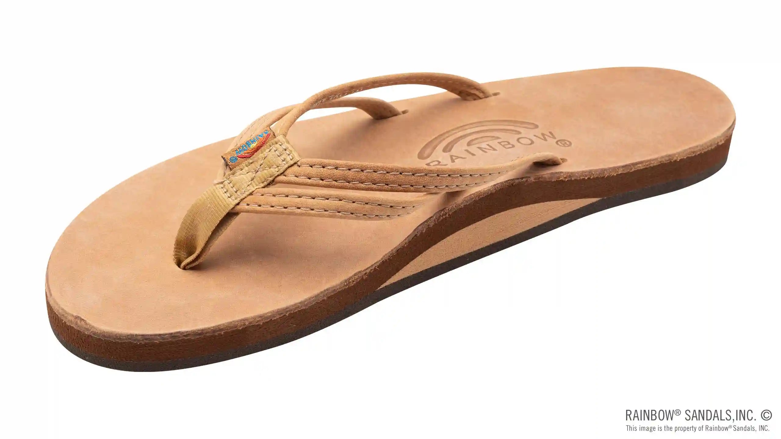 The Sandpiper - Luxury Leather Single Layer Arch Support with 1/3 Double Narrow Strap