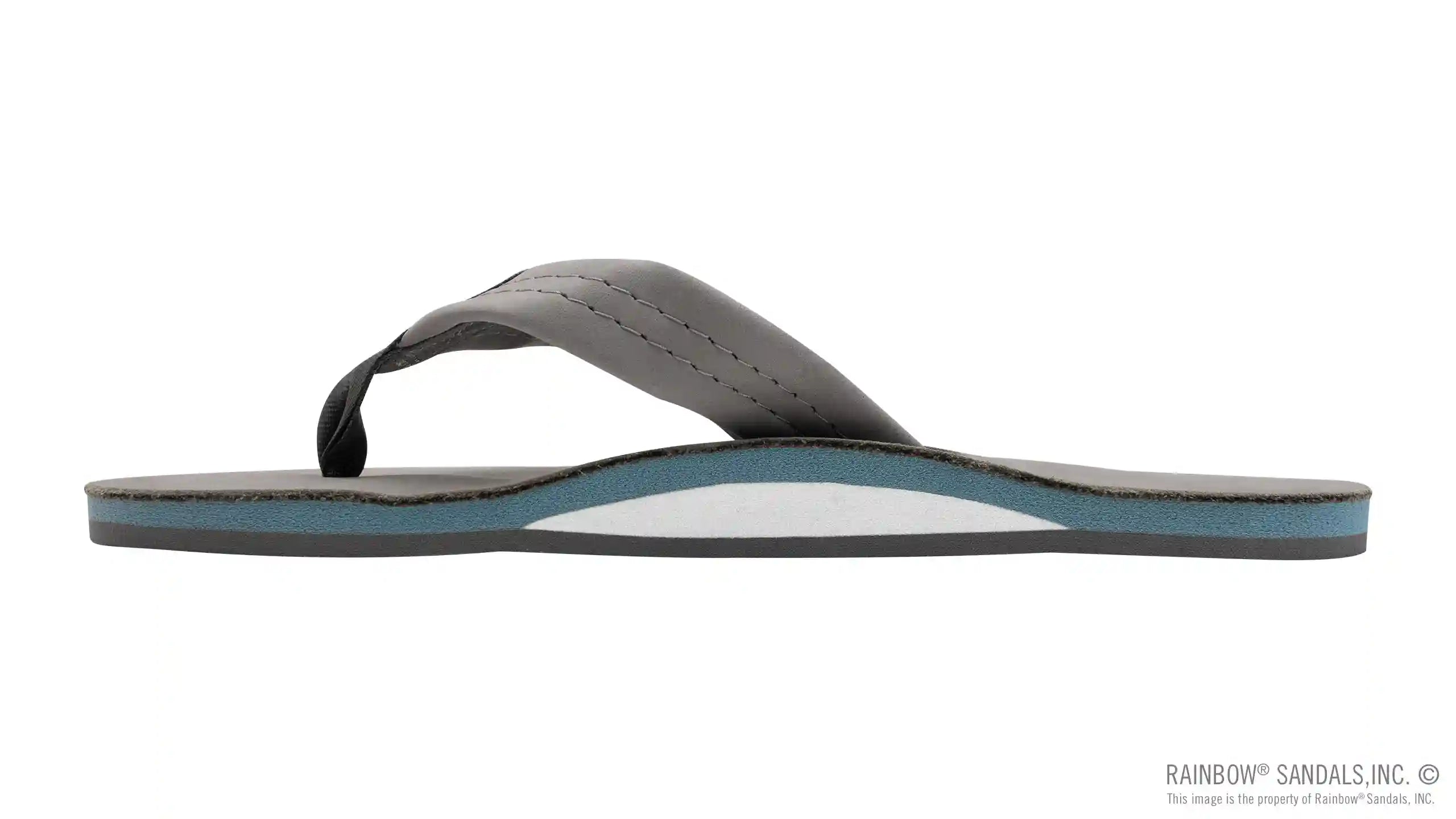 Signature Series - Men's Single Layer Premier Grey Leather Lt Blue Midsole - Image 2