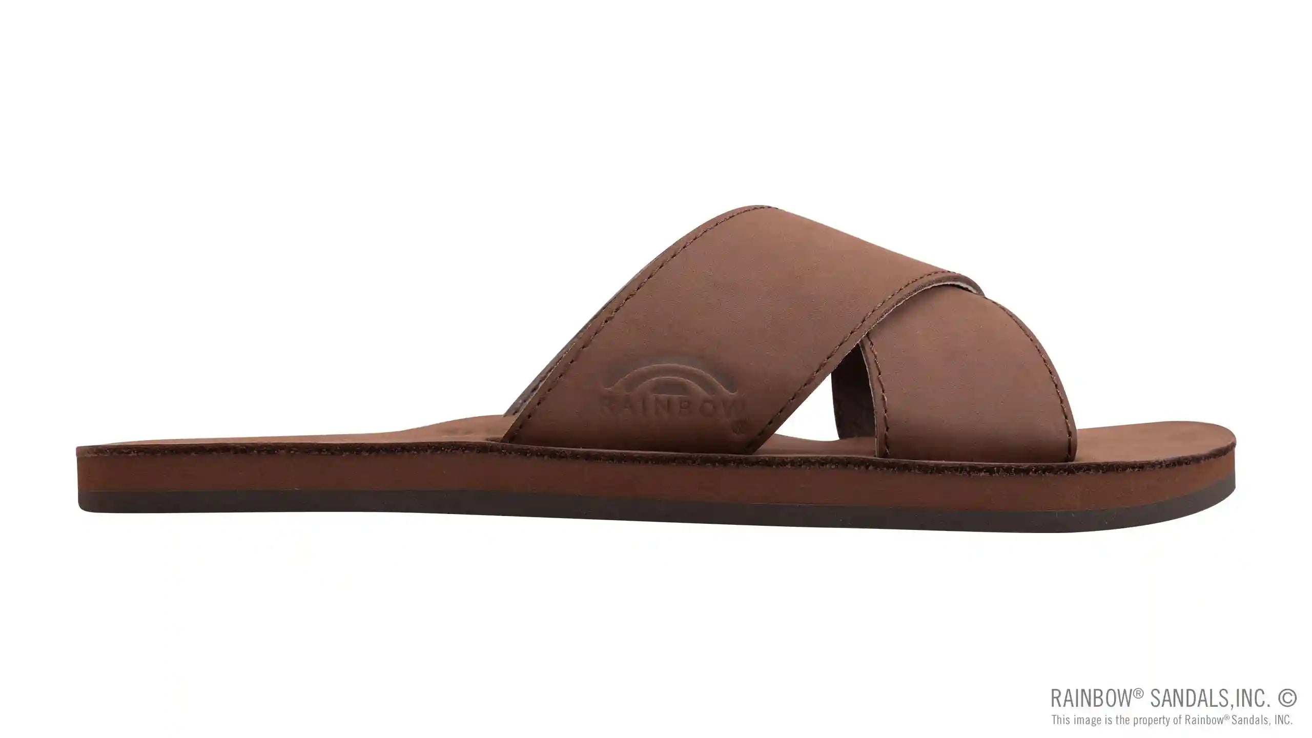 Premier Leather Single Layer Arch Cross Strap Flat Stitch - Image 9