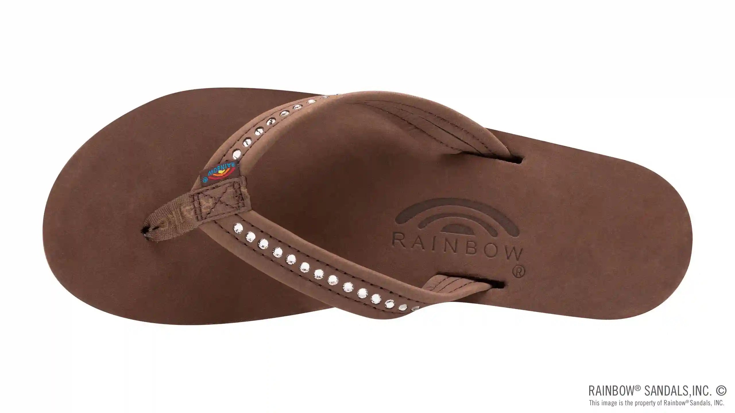 Crystal Collection - Double Layer Arch Support Leather 3/4 Medium Strap w/ Crystals - Image 8