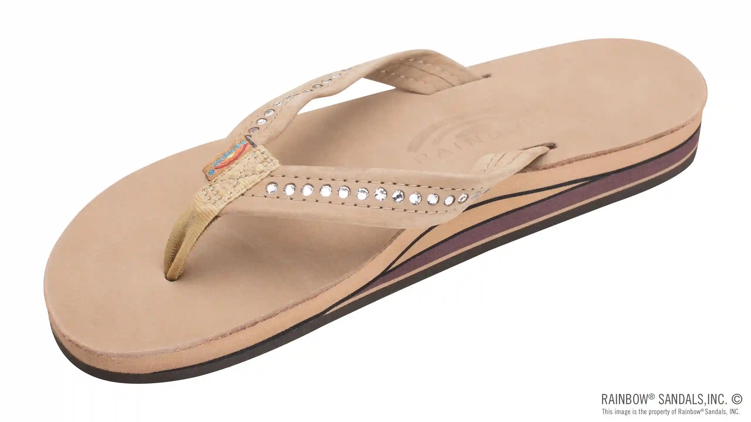 Crystal Collection - Double Layer Arch Support Leather 3/4 Medium Strap w/ Crystals - Image 16