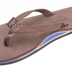 The Americana - Women's Single layer Premier Leather Red White & Blue Mid Sole  with a 1/2 Narrow