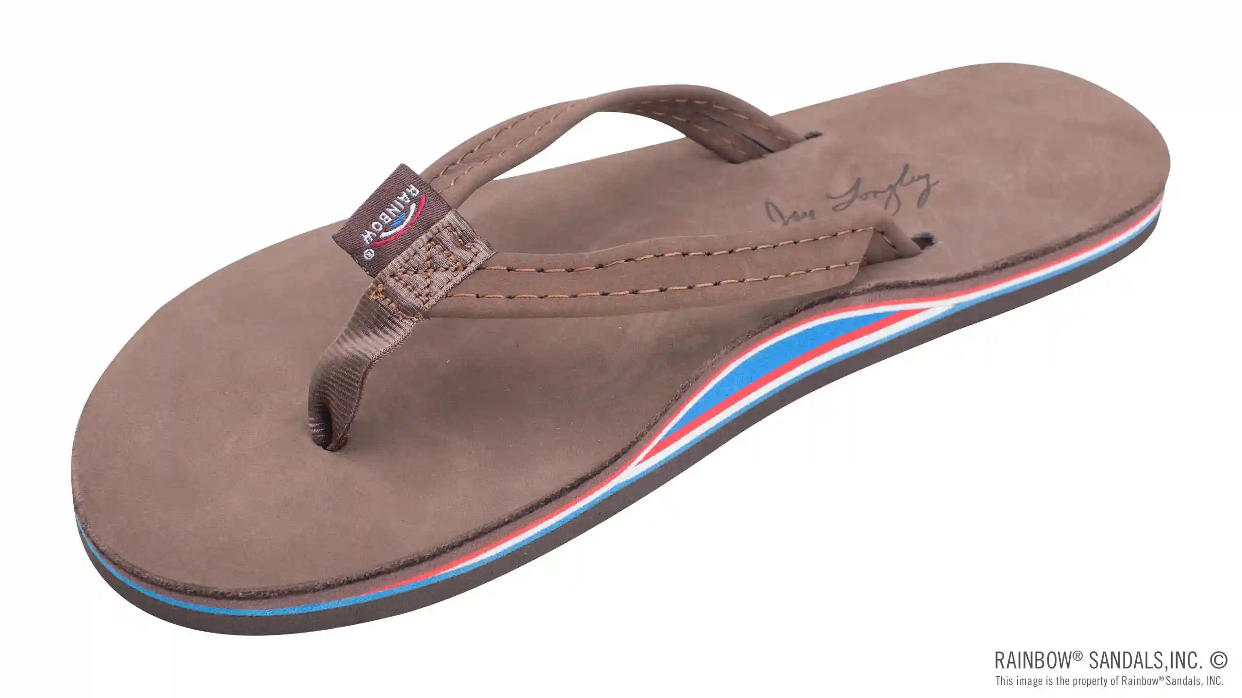 The Americana - Women's Single layer Premier Leather Red White & Blue Mid Sole with a 1/2 Narrow