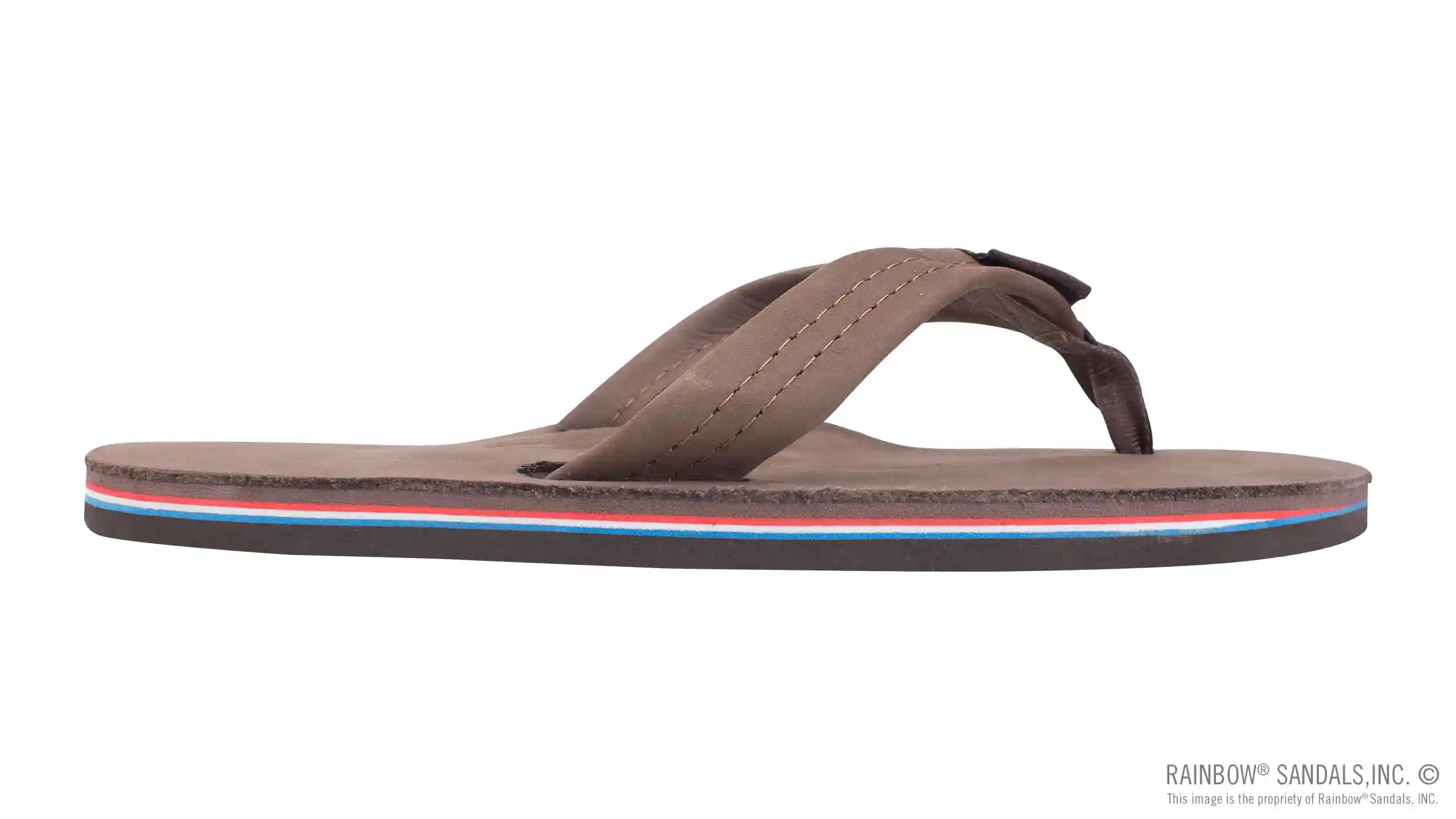 The Americana -Men's Single layer Premier Leather Red White & Blue Mid Sole - Image 4