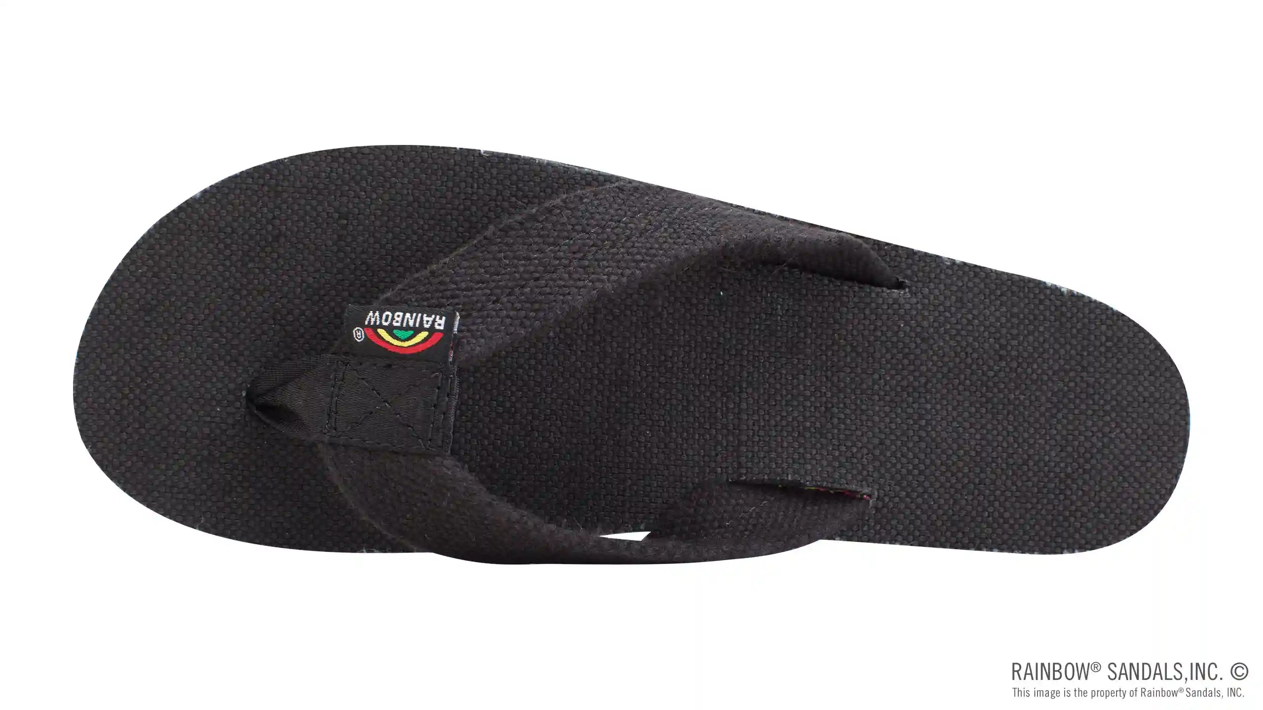 The Rastafarian - Single Layer Black Hemp with Rasta Mid Sole and 1 Strap - Image 3